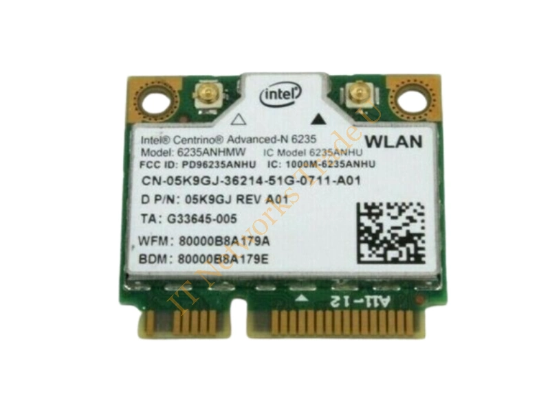 05K9GJ Dell Intel Centrino 6235ANHMW Advanced-N 6232 WLAN Wireless Wi-Fi Card Wireless Accessory