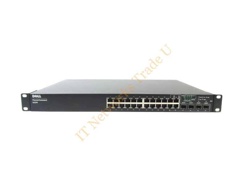 06224F Dell PowerConnect 6224F 24-Port SFP Fibre Ethernet Managed Layer 3 Network Switch