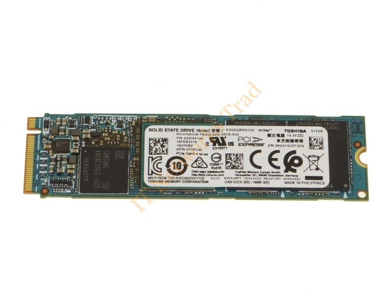 070KCW Dell / Toshiba XG5 Series 512GB M.2 2280 PCI-Express 3.0 x4 NVMe Solid State Drive SSD Storage