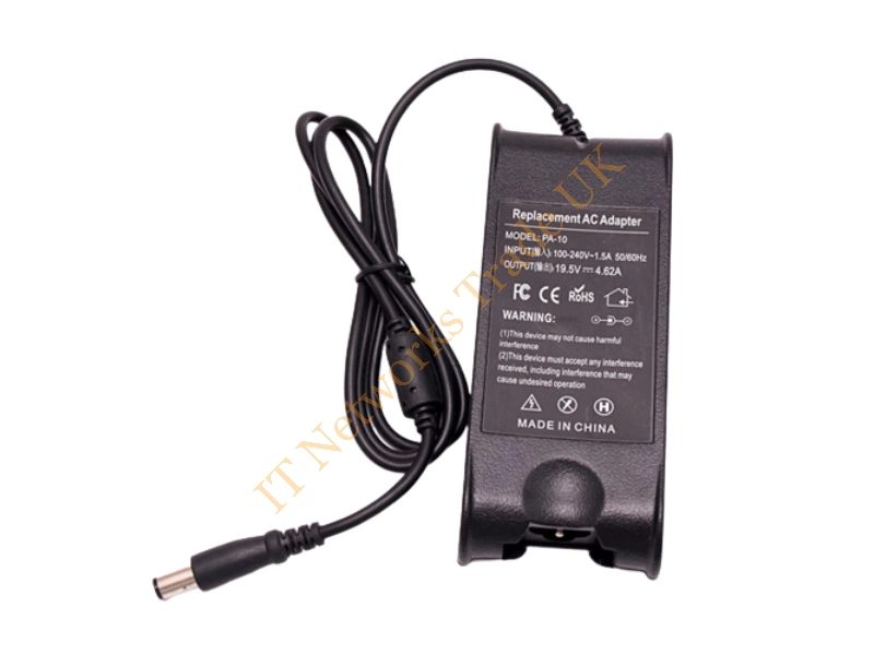 07W104 Dell 90W 19.5V 4.62A 5mm AC Adapter with Power Cable Power Adapter