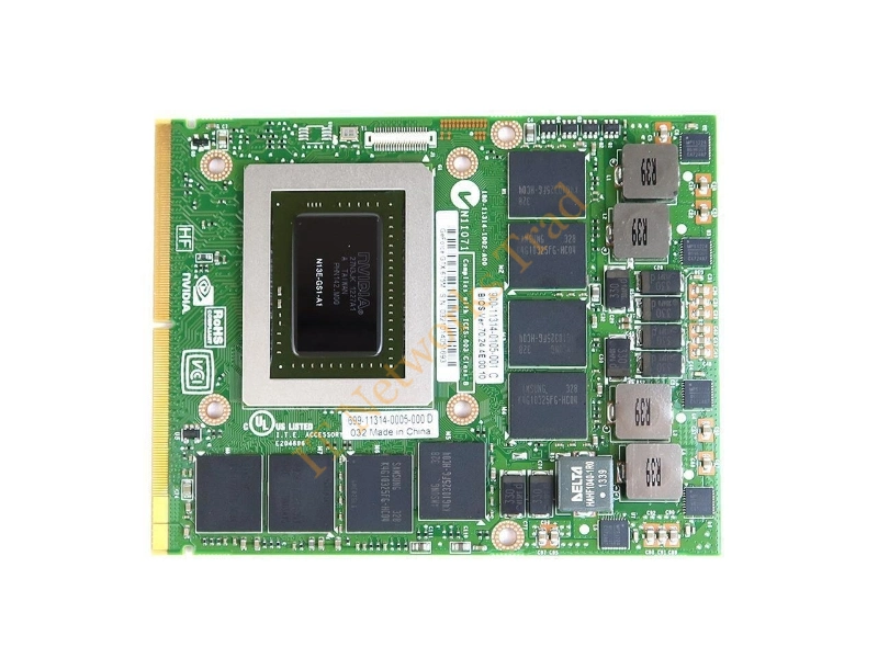 07W4GT Dell / nVidia Geforce GTX 675M 2GB GDDR5 256-Bit PCI Express 2.0 Video Graphics Card