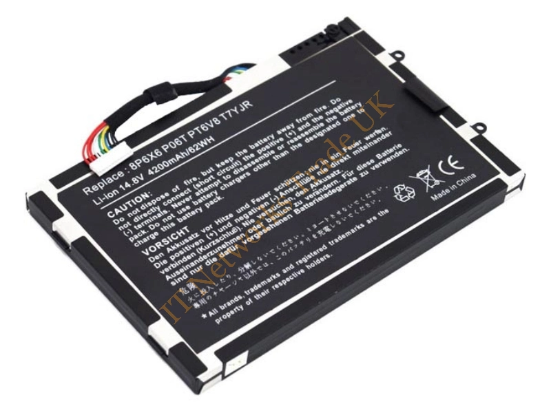 08P6X6 Dell 14.8v 63wh Alienware M11x Battery Type Pt6v8 Laptop Battery