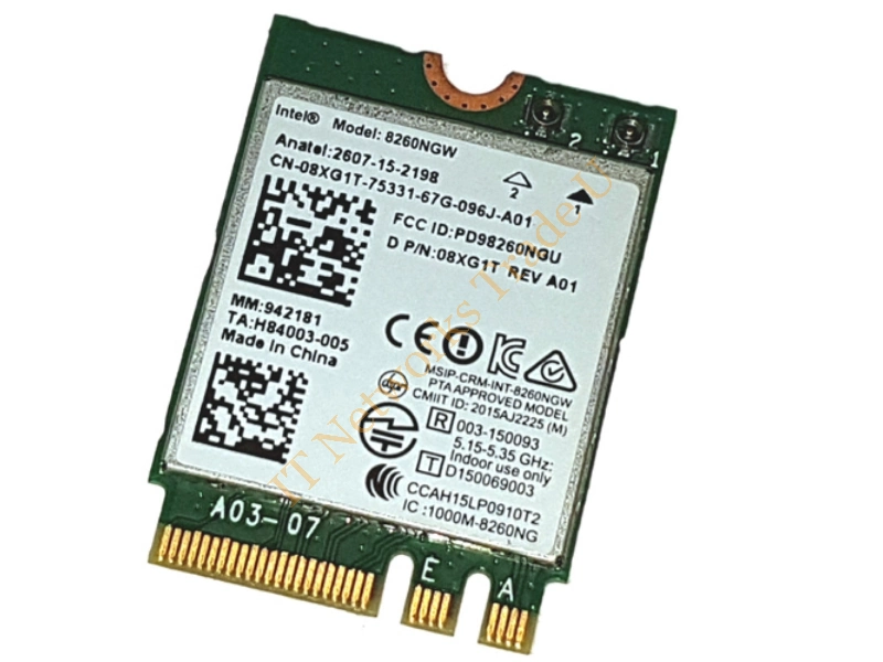 08XG1T Dell Intel 8260NGW Dual Band Wireless AC-8260 BT 4.2 WLAN Card Wireless Accessory
