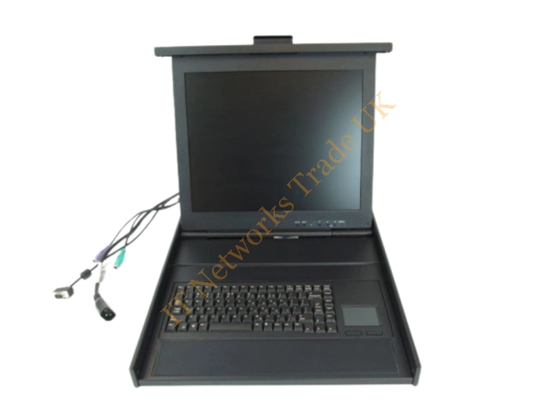 091-000-091 EMC 15-inch Rackmount LCD TFT Screen Monitor and Keyboard Trackball