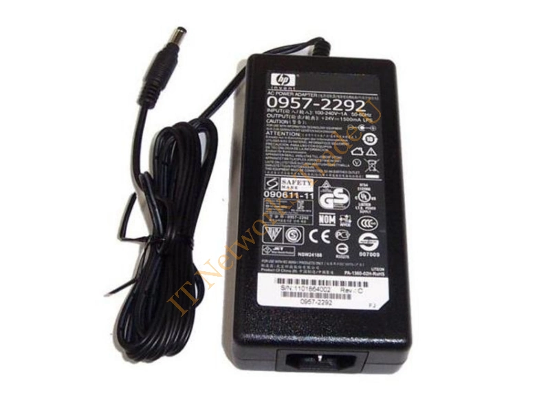 0957-2292 HP 36-Watts 24V 1.5Ah AC Power Adapter for ScanJet 5590 / G4010 / 7400C / 7450C Scanner