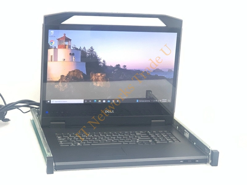 0C0NNT Dell 18.5-inch Rack Console LED Monitor with PSU / Rack Rail / Cable KVM LCD And Keyboard Combo