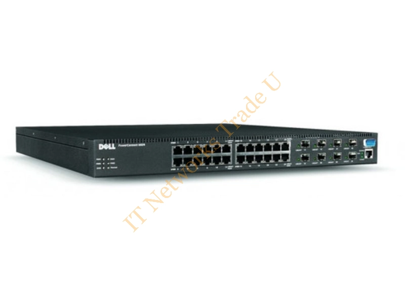 0C24XJ Dell PowerConnect B-FCX624 24-Port 128GB/s Ethernet 1U Rack-Mountable Network Switch
