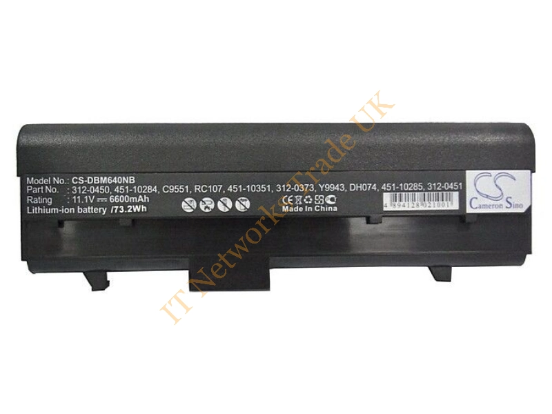 0C9551 Dell 85Whr 11.1V 9-Cell Li-Ion Battery for Inspiron XPS M140, 630m, 640m, E1405 Laptop Battery