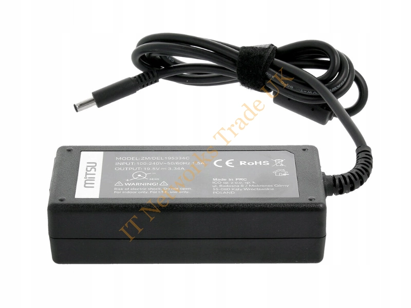 0CF790 Dell 65W 19.5V 3.34A 5mm AC Adapter with Power Cable Power Adapter