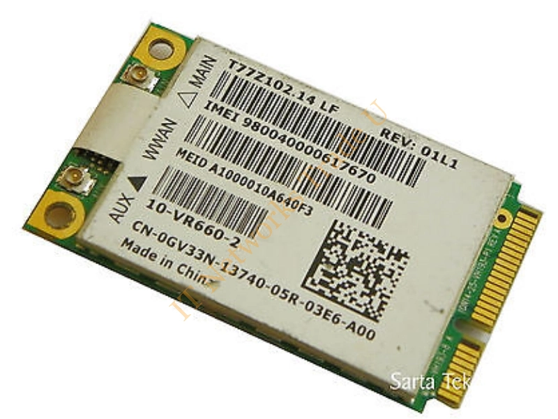 0DF062 Dell Wireless 5500 PCI Mini-PCI Express WWAN Card for Latitude D620 / D820 Wireless Accessory
