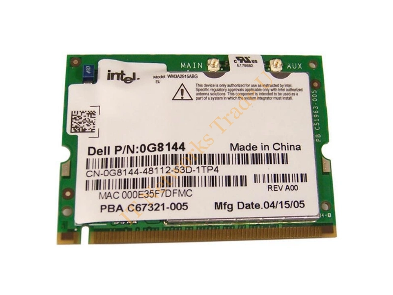 0G8144 Dell WM3A2915ABG Wireless Mini PCi Wi-Fi Card for Latitude D410 Wireless Accessory