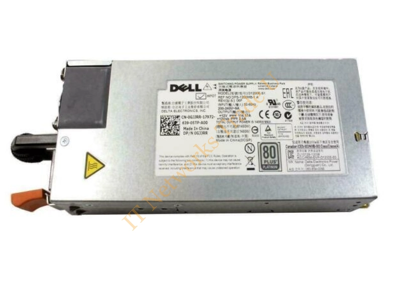 0GJJRR Dell 1400-Watts 80-Puls Hot-Plug Power Supply for PowerEdge C6145