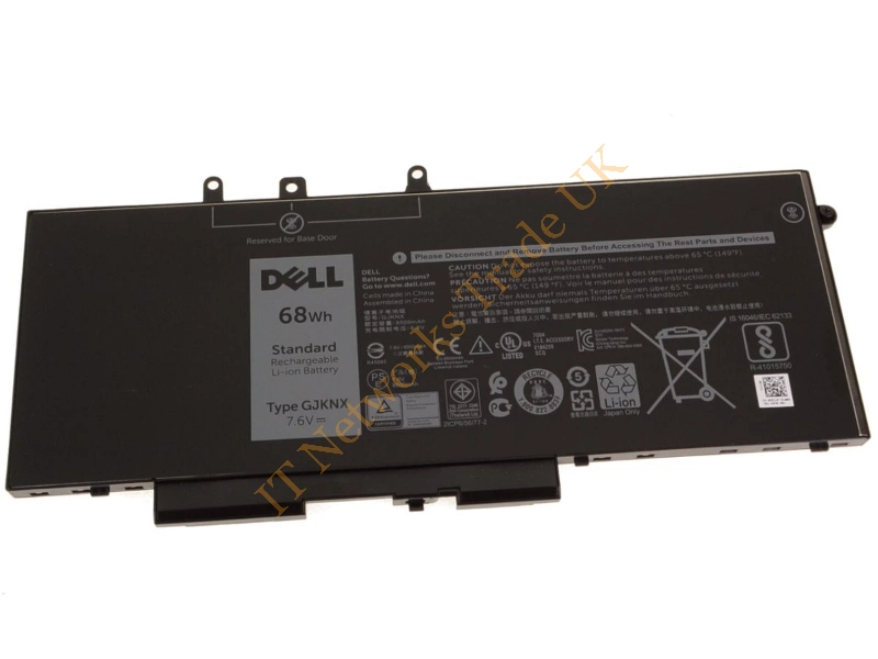 0GJKNX Dell 4-Cell 68Wh 7.6V Li-Ion Battery for Precision 15 3520 / Latitude E5590 Laptop Battery