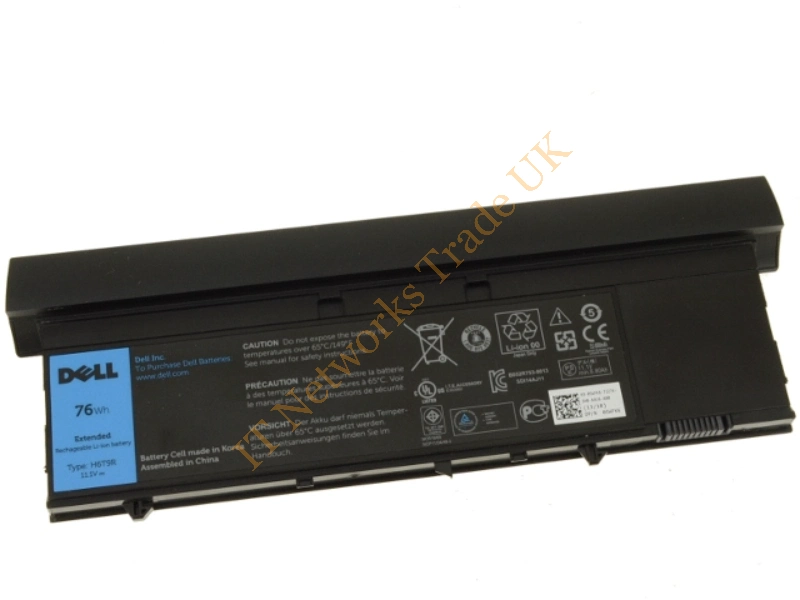 0H6T9R Dell 9-Cell Battery 76WHr 6800 Latitude XT3 Laptop Battery