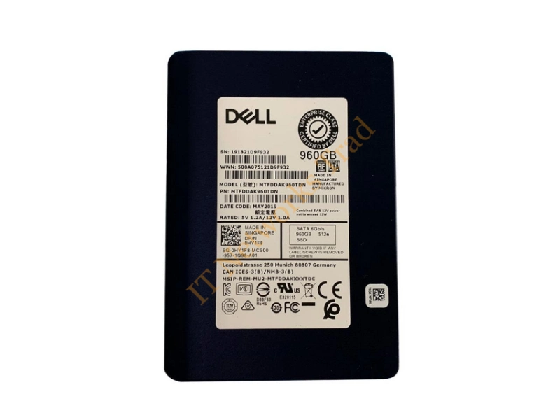 0HY1F8 Dell 960GB Triple-Level Cell SATA 6Gb/s Mixed-Use 2.5-inch Solid State Drive SSD Storage
