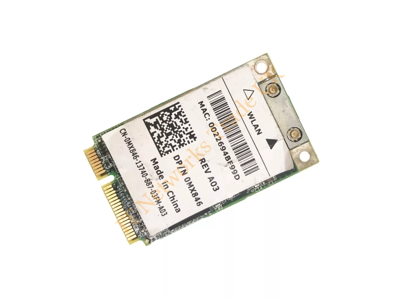 Dell 0MX846 Wireless 1505 PCI-Express WLAN Mini-Card Network Adapter PCI-Express Mini Card Wireless LAN Card