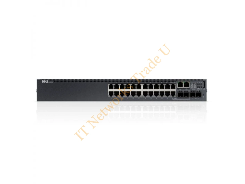 0PDJ93 Dell N3024 24-Port 24 x 10/100/1000 + 2 x 10 Gigabit SFP+ + 2 x Combo 1000Base-T Layer 3 Managed Gigabit Ethernet Network Switch