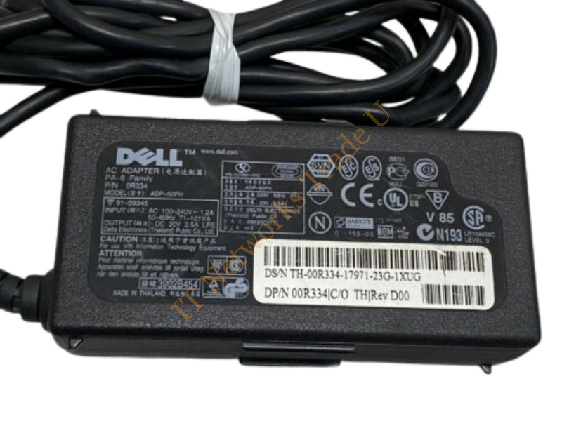 0R334 Dell 100-240V AC Adapter for Latitude, Inspiron Laptops Power Adapter