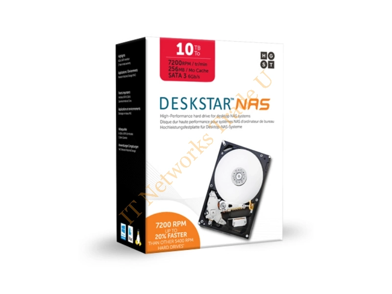 0S04037 - HGST Deskstar NAS 10TB HDD 10000GB Serial ATA III internal hard drive