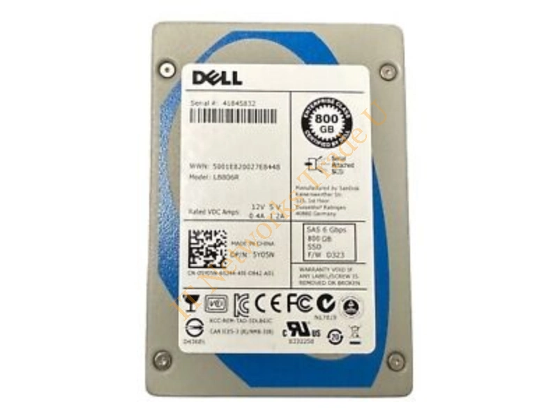 0T6WNR Dell 3.84TB MLC SAS 6Gb/s Read Intensive 2.5-inch Solid State Drive SSD Storage