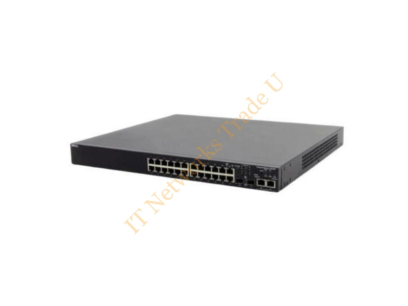 0TJ899 Dell PowerConnect 2324 24-Port 24x 10/100 + 2x 10/100/1000 Fast Ethernet Network Switch