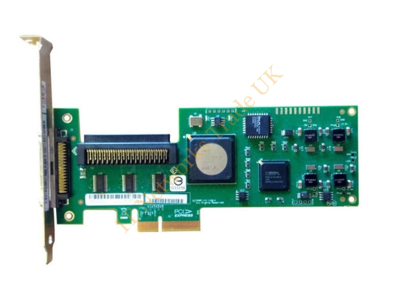 0UN372 Dell Single Channel PCI-Express Low Profile 1 Internal + 1 EXT Ultra-320 SCSI Host Bus Adapter