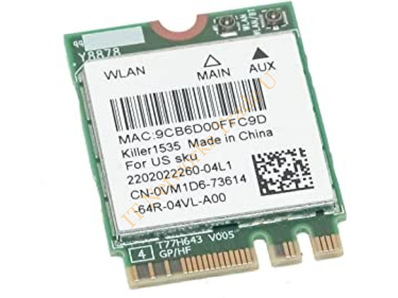 0VM1D6 Dell Wireless-AC N1535 802.11A/B/G/N/AC Bluetooth Wi-Fi Card Wireless Accessory