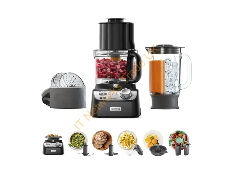 0W22011070 - Kenwood FDM72.990BK food processor 1000 W 3 L Black Built-in scales
