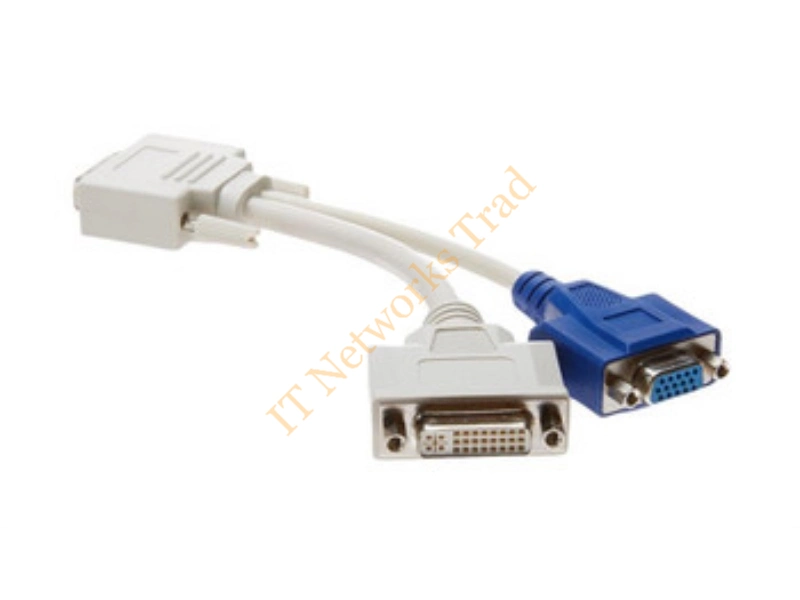 0WJNY3 Dell VGA/DVI Video Adapter 1 x DVI-I Male Video 1 x HD-15 Female VGA Video Graphic Card