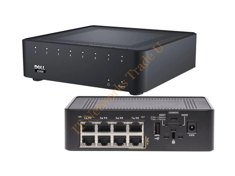 0X1008 Dell Networking X1008 8-Port 8 x 10/100/1000 Gigabit Ethernet Managed Network Switch