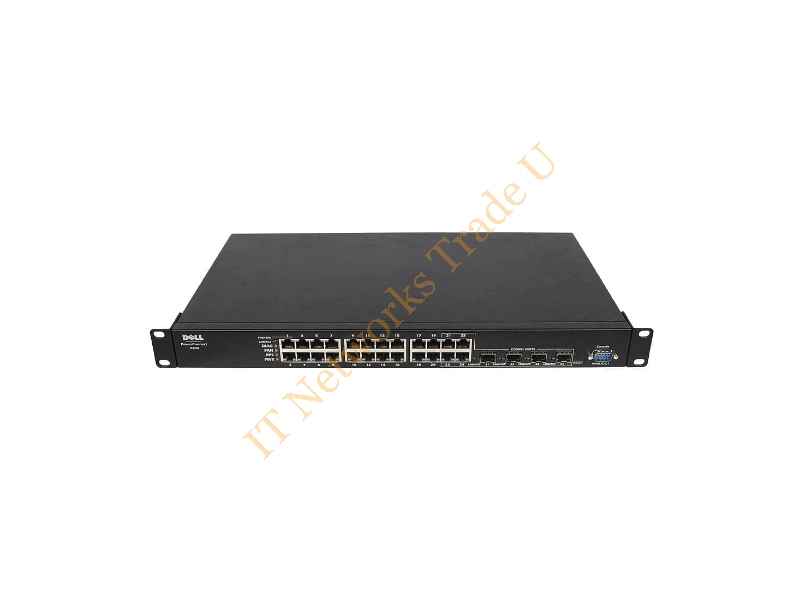 0XJ675 Dell PowerConnect 5324 24-Ports 10/100/1000 + 4 x Shared SFP Gigabit Ethernet Network Switch