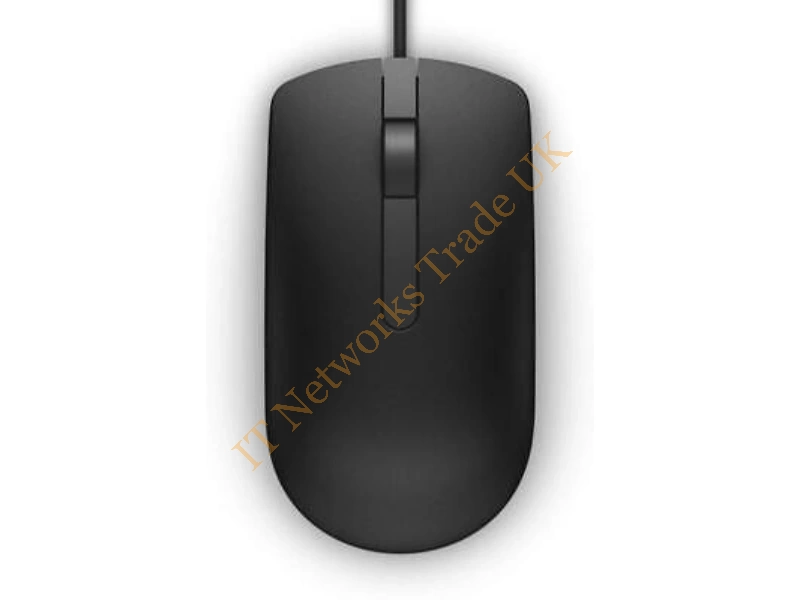0XWP60 Dell 3-Buttons 1000dpi USB Wired Black Optical Mouse