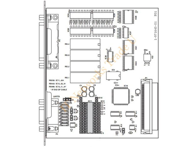 1-971143-800 - Intermec UART+IND Interface RS232 Kit /ASX Accessory