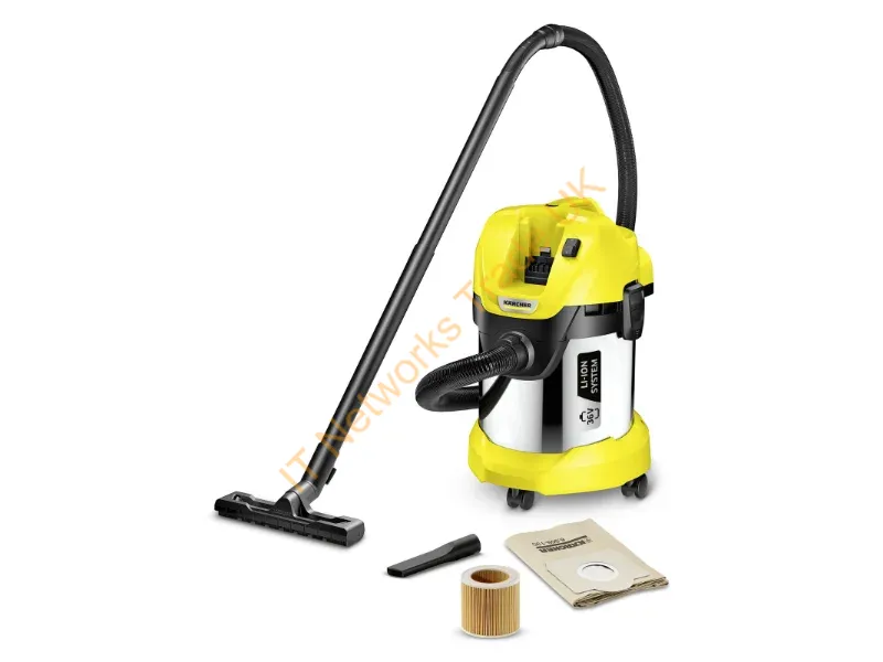 1.629-950.0 - K�rcher WD 3 Battery Premium 17 L Drum vacuum Dry&wet 300 W Dust bag