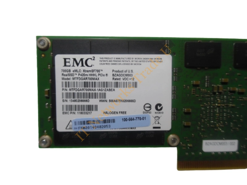 100-564-770-01 EMC 700GB PCI-Express Gen2 x8 12V 25nm MLC NAND Flash Workload Accelerator HHHL Solid State Drive I/O Accelerator Card