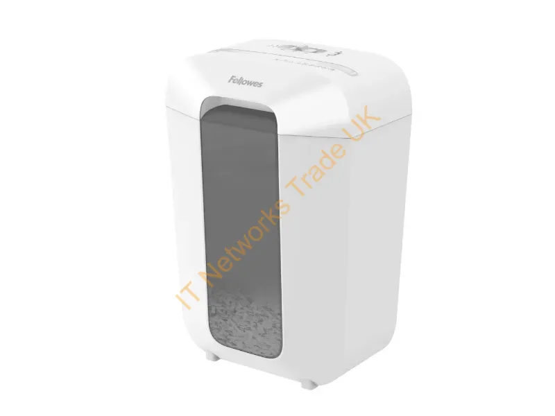 100017469 - Fellowes LX Series Paper Shredder LX70 11 Sheet Cross Cut Shredder with 18 Litre Bin High Security P4 White
