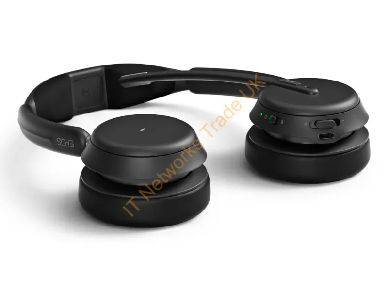 1001173 - Epos Impact 1061T Headset Wireless Head-Band Office/Call Center Bluetooth Charging Stand Black