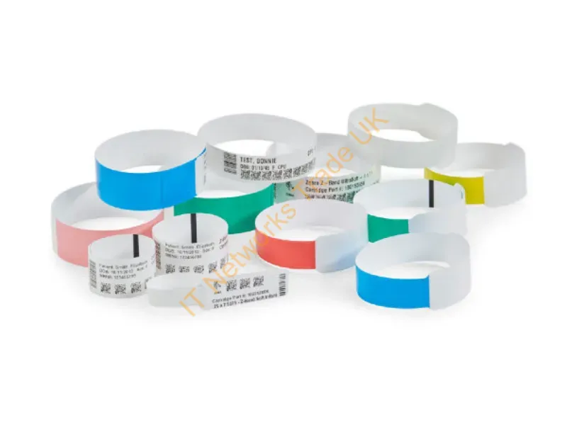 10015355-5K - Zebra Zebra Dt Wristband Polypropylene Pink (1" X 11")
