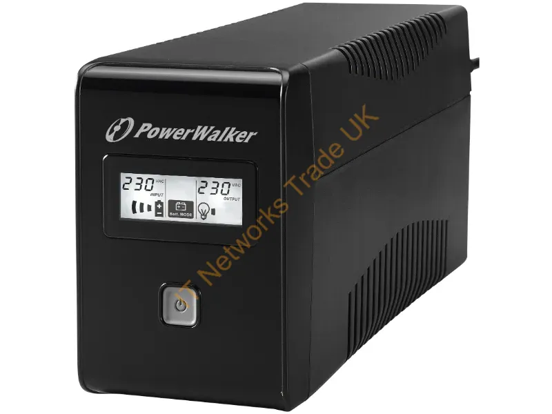 10120016 - PowerWalker VI 650 LCD uninterruptible power supply (UPS) 0.65 kVA 360 W 2 AC outlet(s)
