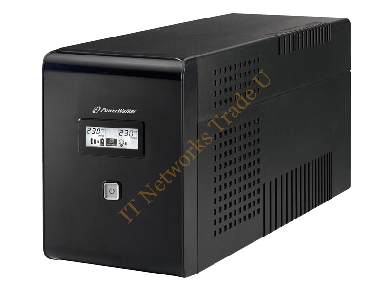 10120033 - PowerWalker VI 2000 LCD/UK 2000VA 5AC outlet(s) Tower Black uninterruptible power supply (UPS)