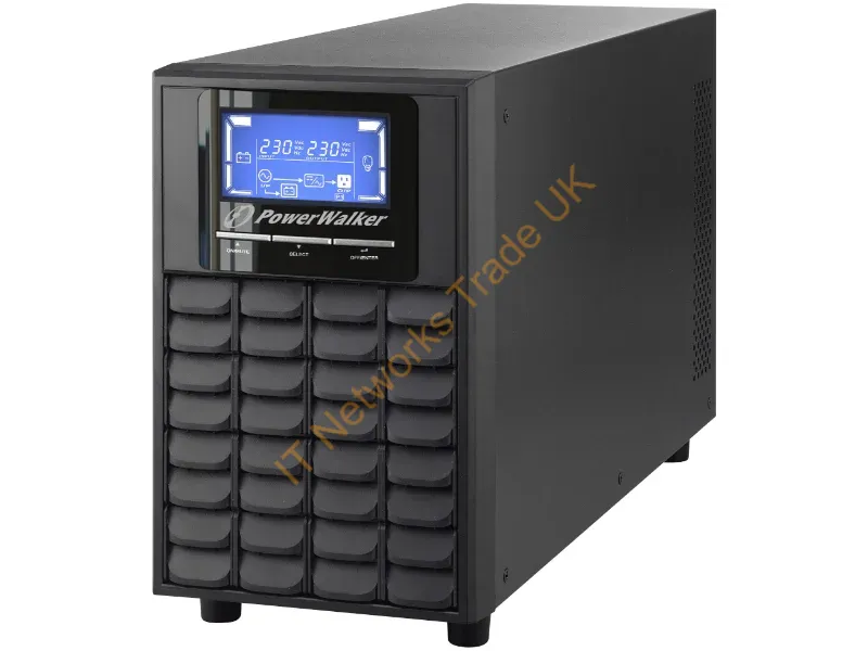 10120178 - PowerWalker VFI 2000C LCD uninterruptible power supply (UPS) Double-conversion (Online) 2 kVA 1600 W 4 AC outlet(s)