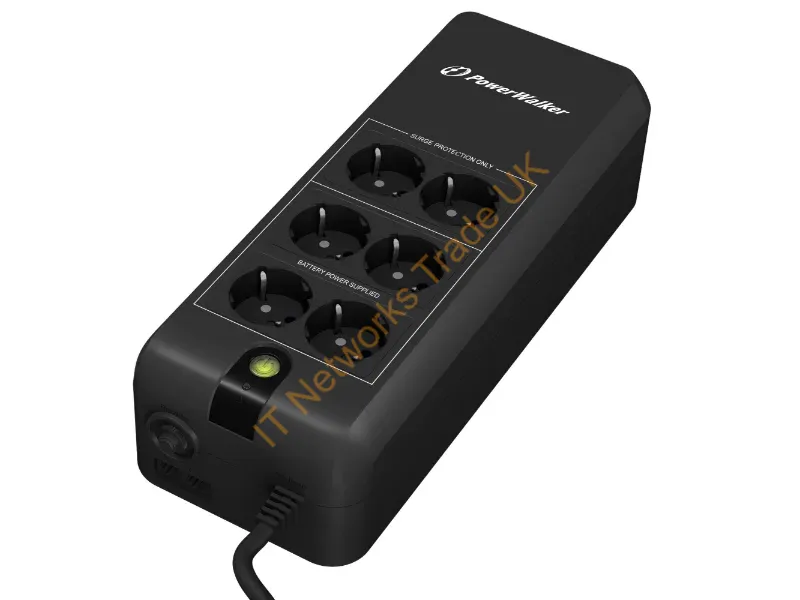 10120410 - PowerWalker VFD 600 APFC uninterruptible power supply (UPS) Standby (Offline) 0.6 kVA 300 W 6 AC outlet(s)