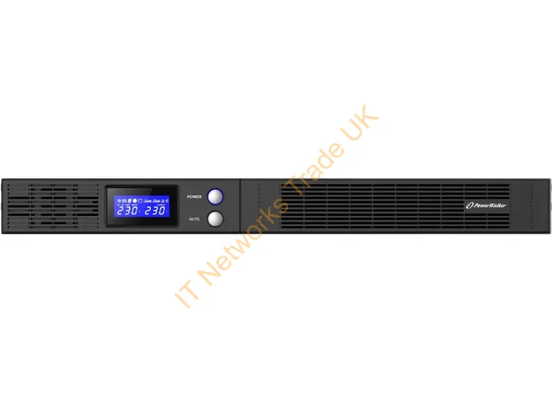 10121048 - PowerWalker VI 750 R1U uninterruptible power supply (UPS) Line-Interactive 0.75 kVA 450 W 4 AC outlet(s)