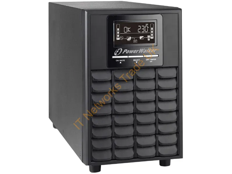 10122109 - PowerWalker VFI 1500 CG PF1 Double-conversion (Online) 1500VA 4AC outlet(s) Tower Black uninterruptible power supply (UPS)