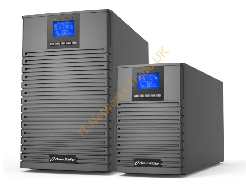 10122195 - PowerWalker VFI 3000 ICT IoT uninterruptible power supply (UPS) Double-conversion (Online) 3 kVA 3000 W 9 AC outlet(s)