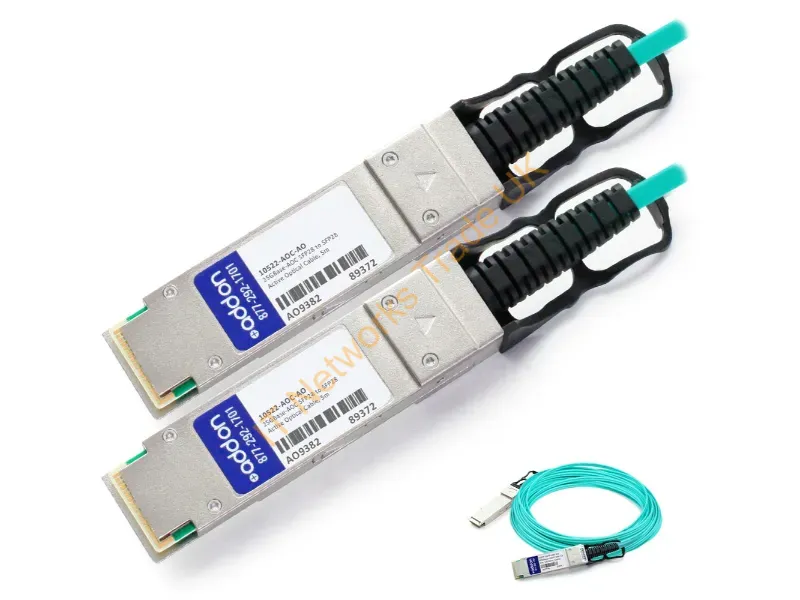 10522-AOC-AO - Addon Networks 10522-Aoc-Ao Infiniband/Fibre Optic Cable 196.9" (5 M) Sfp28 Black, Cyan, Metallic