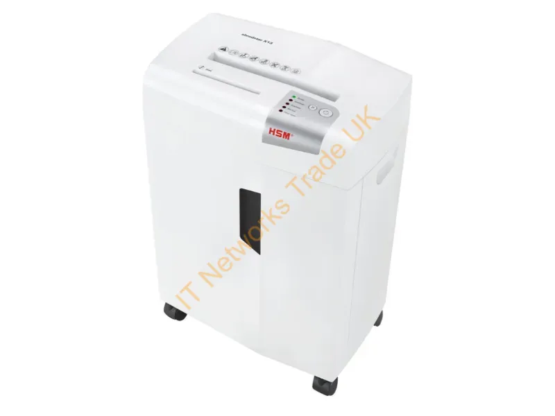 1057121 - HSM X13 paper shredder Particle-cut shredding 57 dB 4 mm Silver, White