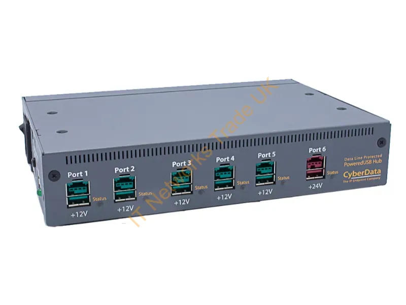 10630 - Cyberdata Systems Powered Usb 6Port Hub 1+24 Volt