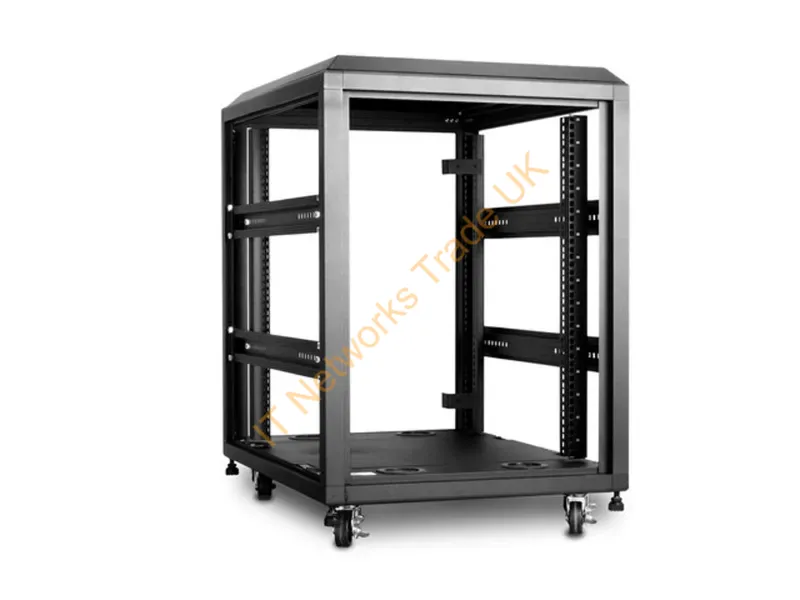 10672 - Monoprice 10672 Rack Cabinet 15U Freestanding Rack Black
