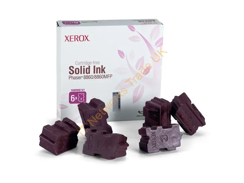 Xerox 108R00747 Dry ink in color-stix, 14K pages, Pack qty 6 Accessory